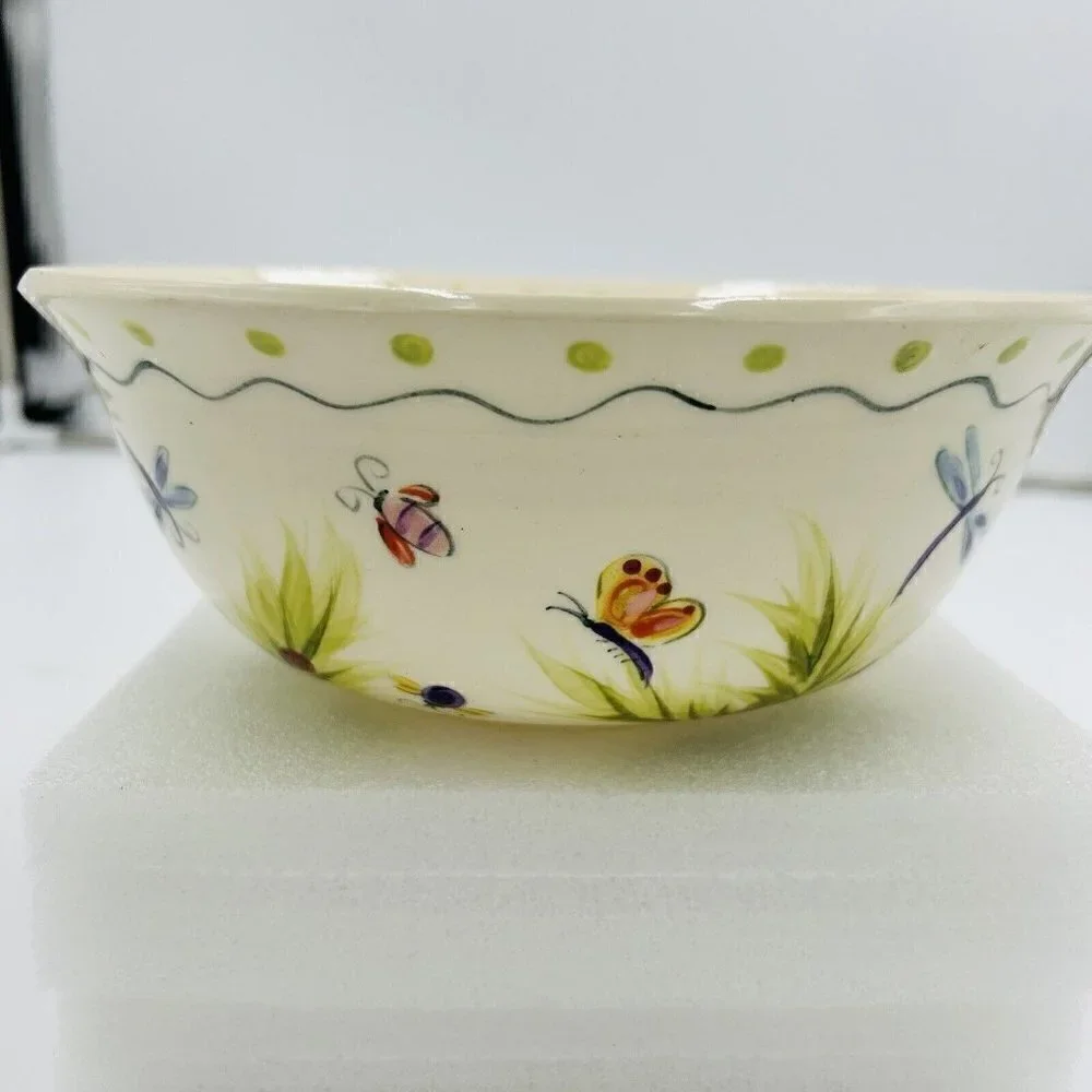 Hand Painted Art Pottery 8.25” x 3